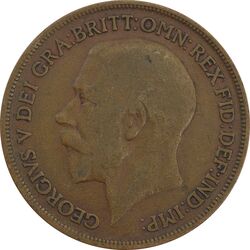 سکه 1 پنی 1916 جرج پنجم - VF20 - انگلستان