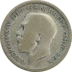 سکه 6 پنس 1925 جرج پنجم - VF20 - انگلستان