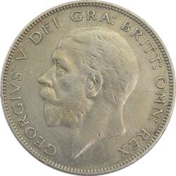 سکه 1/2 کرون 1936 جرج پنجم - AU50 - انگلستان