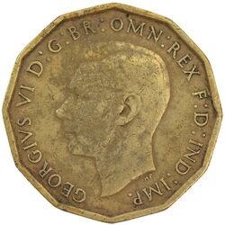 سکه 3 پنس 1941 جرج ششم - EF40 - انگلستان