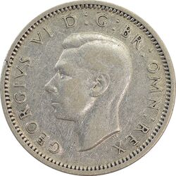 سکه 6 پنس 1939 جرج ششم - EF45 - انگلستان