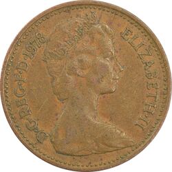 سکه 1 پنی 1978 الیزابت دوم - EF40 - انگلستان