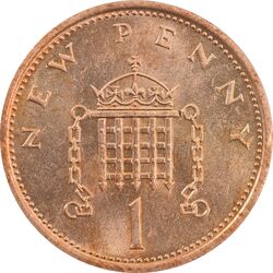 سکه 1 پنی 1979 الیزابت دوم - MS64 - انگلستان