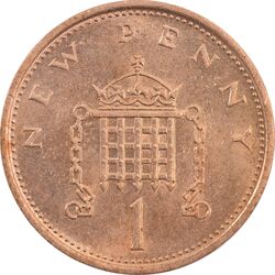 سکه 1 پنی 1980 الیزابت دوم - MS62 - انگلستان
