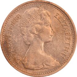 سکه 1 پنی 1980 الیزابت دوم - AU58 - انگلستان