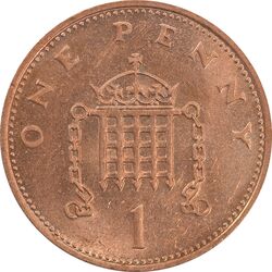 سکه 1 پنی 1984 الیزابت دوم - MS62 - انگلستان