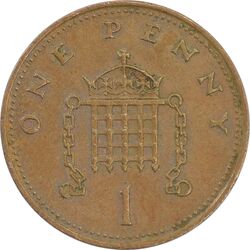 سکه 1 پنی 1986 الیزابت دوم - EF45 - انگلستان