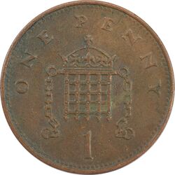سکه 1 پنی 1996 الیزابت دوم - EF40 - انگلستان