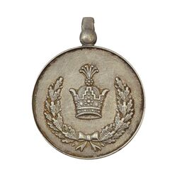 مدال نقره خدمت (دو رو تاج) - EF45 - رضا شاه