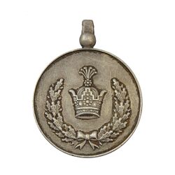 مدال نقره خدمت (دو رو تاج) - EF45 - رضا شاه