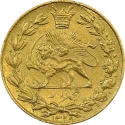 سکه طلا 5000 دینار 1329 خطی - AU58 - احمد شاه