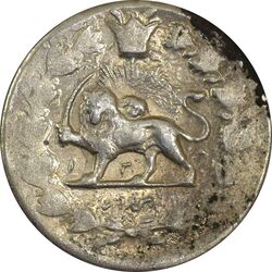 سکه 2000 دینار 1318 خطی - AU58 - مظفرالدین شاه