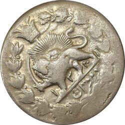 سکه 2 قران 1321 (13201) ارور تاریخ - خارج از مرکز - VF35 - مظفرالدین شاه