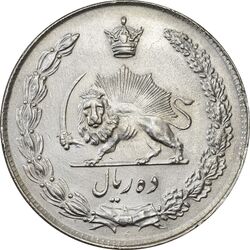 سکه 10 ریال 1343 (ضخیم) - MS61 - محمد رضا شاه