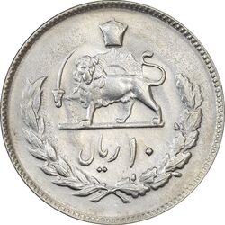 سکه 10 ریال 1352 (عددی) - MS61 - محمد رضا شاه