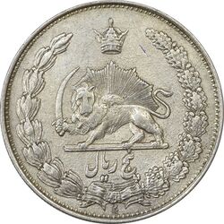 سکه 5 ریال 1310 (مکرر پشت سکه) - EF40 - رضا شاه