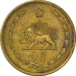 سکه 5 دینار 1316 برنز - AU55 - رضا شاه