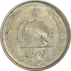 سکه 2 ریال 1323 - MS61 - محمد رضا شاه
