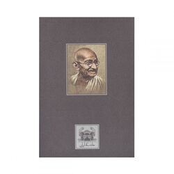 تمبر نقره مهاتما گاندی 1396 - پنج گرمی