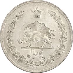 سکه 5 ریال 1311 - AU58 - رضا شاه
