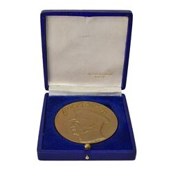 مدال صدمین سالگرد زادروز رضاشاه 2536 (با جعبه) - EF40 - محمد رضا شاه