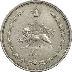 سکه 10 دینار 1310 نیکل - AU50 - رضا شاه