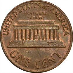 سکه 1 سنت 1971D لینکلن - AU55 - آمریکا