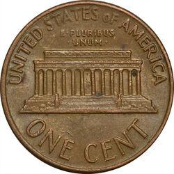 سکه 1 سنت 1971D لینکلن - AU50 - آمریکا