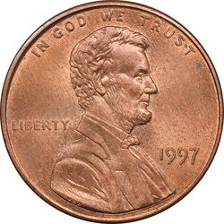 سکه 1 سنت 1997 لینکلن - MS63 - آمریکا