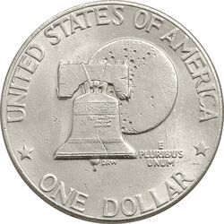 سکه یک دلار 1976 جشن دویست سالگی آمریکا - MS61 - آمریکا