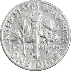 سکه 1 دایم 1958D روزولت - AU55 - آمریکا