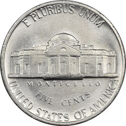سکه 5 سنت 1977 جفرسون - AU58 - آمریکا