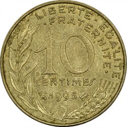 سکه 10 سانتیم 1995 (ماریان) جمهوری کنونی - EF45 - فرانسه