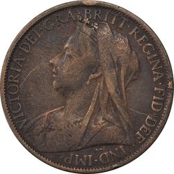 سکه 1 پنی 1900 ویکتوریا - VF35 - انگلستان