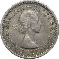 سکه 6 پنس 1963 الیزابت دوم - EF40 - انگلستان
