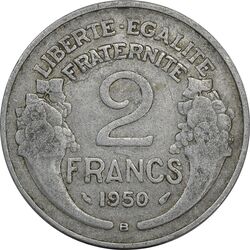 سکه 2 فرانک 1950 جمهوری چهارم - EF45 - فرانسه