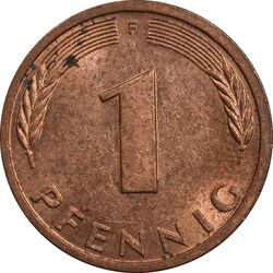 سکه 1 فینیگ 1985F جمهوری فدرال - MS62 - آلمان