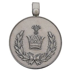 مدال نقره خدمت (دو رو تاج) - ضرب SPORRONG (با کاور فابریک) - رضا شاه