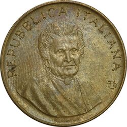 سکه 200 لیره 1980 جمهوری - ماریا مونته سوری - AU50 - ایتالیا