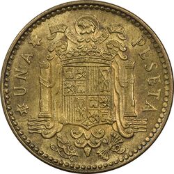 سکه 1 پزتا (56)1953 فرانکو کادیلو - MS61 - اسپانیا