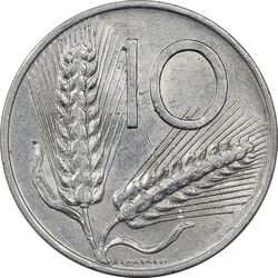 سکه 10 لیره 1956 جمهوری - AU55 - ایتالیا
