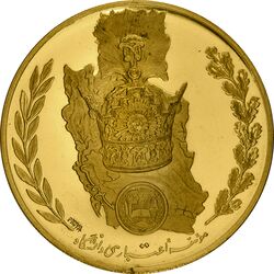 مدال برنز موسسه اعتباری دانشگاه - رضا شاه -  (نمونه) - PF62 - محمدرضا شاه