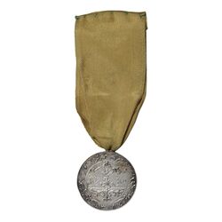 مدال نقره هنر فرهنگ فارس 1318 (با روبان) - AU - رضا شاه