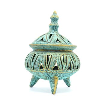 جا شکلاتی سفالی پتینه پایه دار مشبک Patina Pottery candy bowl