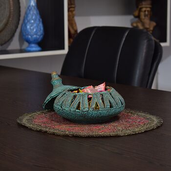 جا شکلاتی مشبک سفالی پتینه مخروطی Patina Pottery candy bowl
