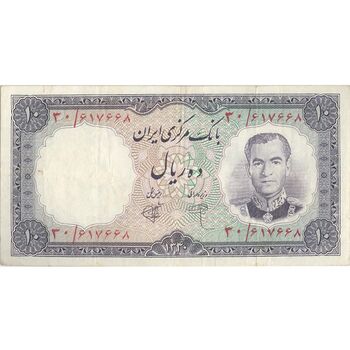 اسکناس 10 ریال 1340 - تک - VF30 - محمد رضا شاه
