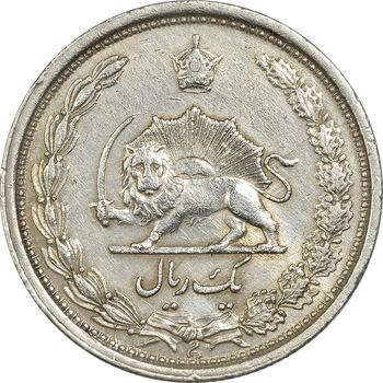 سکه 1 ریال 1313/2 - سورشارژ تاریخ نوع یک - VF35 - رضا شاه