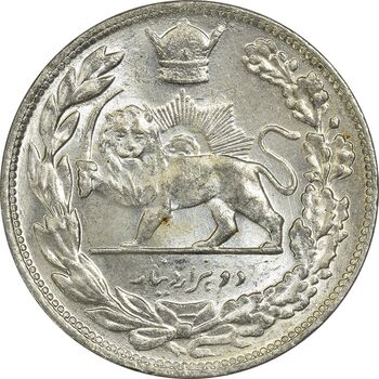 سکه 2000 دینار 1306T تصویری - MS62 - رضا شاه