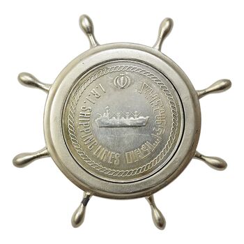 مدال نقره کشتیرانی جمهوری اسلامی ایران (با جعبه فابریک) - AU - جمهوری اسلامی