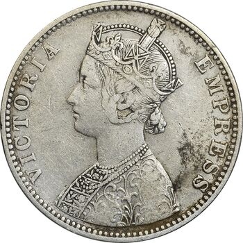 سکه 1 روپیه 1886 ویکتوریا - EF40 - هند